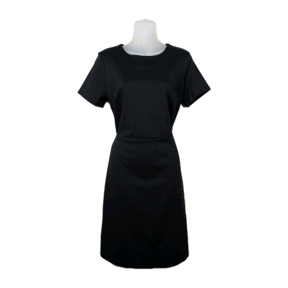OLD NAVY Black Short Sleeve Knee Length Knit Sheath Dress Women's Medium